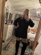 img 1 attached to Oversized Furry Crewneck Long Pullover Sweater Dress For Women By Meenew review by Todd Worley