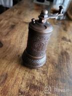 img 1 attached to Refillable Turkish Pepper Mill With 4.2 Inch Manual Crank Handle - Antique Gold Spice Grinder By Bazaar Anatolia review by Casey Tatum