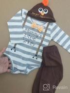 img 1 attached to Adorable 3-Piece Baby Outfit Set With Matching Hat And Long Sleeve Romper review by Vladimir Castillo