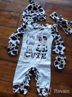 img 1 attached to Newborn Girl Romper With Letter Print Bodysuit, Jumpsuit, Hat, And Headband - Complete Coming Home Outfit Set By GRNSHTS review by Jhansi Thomas