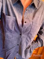 img 1 attached to Women'S Corduroy Button Down Jacket Casual Long Sleeve Loose Fit Shirt review by Len Cooper