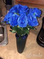 img 1 attached to Charming Champagne Artificial Silk Rose Bouquets For Weddings And Home Decor - Pack Of 10 review by Stephanie Slevira