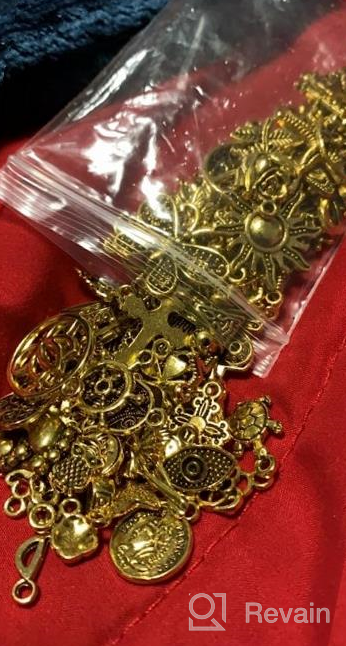 img 1 attached to 💍 220Pcs Assorted Gold Plated Enamel Charms Necklace Bracelet Pendants by SANNIX for Valentine's Day DIY Jewelry Making and Crafting review by Jamie Kamoso
