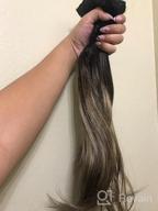 img 1 attached to Blonde Highlights Clip-In Human Hair Extensions With Double Weft - Ash Blonde & Bleach Blonde (7Pcs 120G 18Inch) review by Jorge Kumar