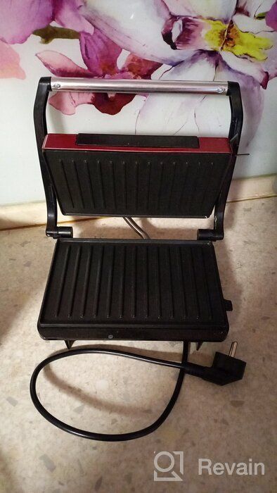 img 1 attached to Sandwich maker Kitfort KT-1609 Panini Maker, red review by Agata Huas-Brodecka ᠌