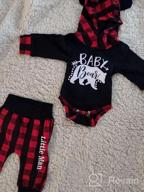 img 1 attached to Plaid Letter Print Hooded Long Sleeve Top + Long Pants Set For Newborn Baby Boys - Perfect For Fall And Winter Outfits review by Adrian Smart