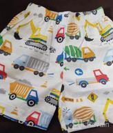 img 1 attached to Summer Fun for Toddler Boys: White Cartoon Truck Print Surfing Board Shorts - Quick Dry, Casual Beach Shorts 2-7T review by Billy Reeves