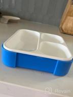 img 1 attached to Purple Kinsho Lunch Containers - Portion Control Bento Box Set For Women, Kids And Adults, Leak-Proof Snack Containers With Lids, 4 Cups Lunch-Box For Boys And Girls review by Adam Radford