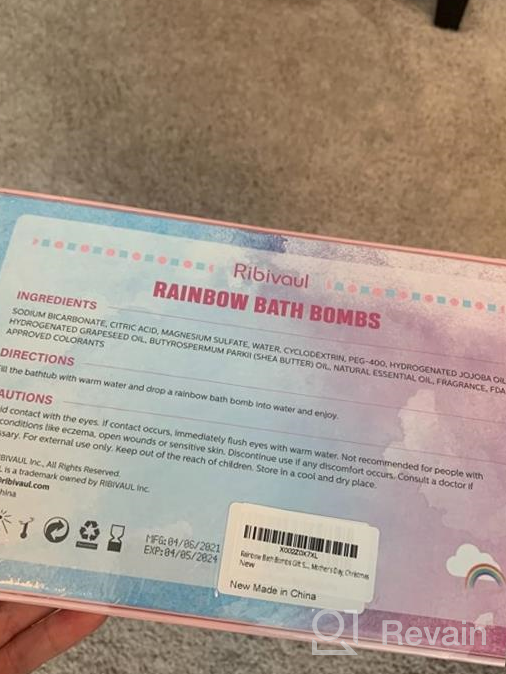 img 1 attached to Rainbow Bath Bombs 2Pcs Gift Set, Ribivaul Handmade Bath Bombs With Natural Ingredients And Dreamy Rainbow, Bath Bomb With Rich Bubble, Great Gift For Birthday, Halloween, Thanksgiving, Christmas review by David Turner