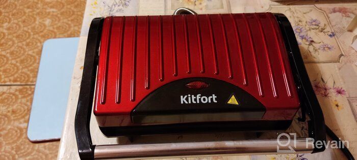 img 1 attached to Sandwich maker Kitfort KT-1609 Panini Maker, red review by Ada Falkowska ᠌