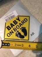 img 1 attached to 2Pcs Baby On Board Sticker Car Decals - Waterproof, Self-Adhesive & Easy To Install! review by Tim Roby