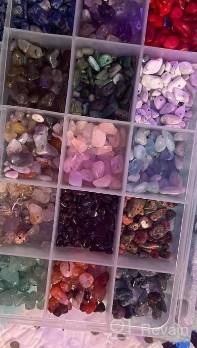 img 1 attached to 💎 Sparkle with Colle Crystal Beads: 400 Healing Natural Gemstones Set for Jewelry Making Supplies review by Andrew Sticher