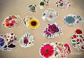 img 7 attached to Vibrant Flower Stickers: Waterproof, Vinyl Decals For Laptops, Skateboards, And More - 200 Pack Of Cute Designs For Kids, Teens, And Adults