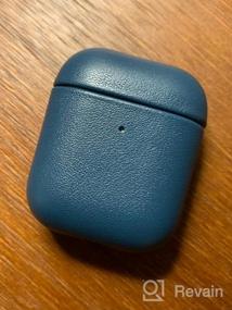 img 7 attached to Защитите свои Apple AirPods 3-го поколения стильно с двухцветным кожаным чехлом Lopie ручной работы — коричневый/черный