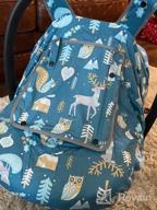 img 1 attached to Universal SMTTW Baby Car Seat Cover With Elk Pattern - Snug, Warm, And Breathable Infant Car Canopy For Year-Round Use, Perfect For Boys And Girls review by Kyle Robbins