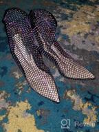 img 1 attached to Sparkling Style: LISHAN'S Rhinestone Fishnet Sandals For Women review by Rick Marie