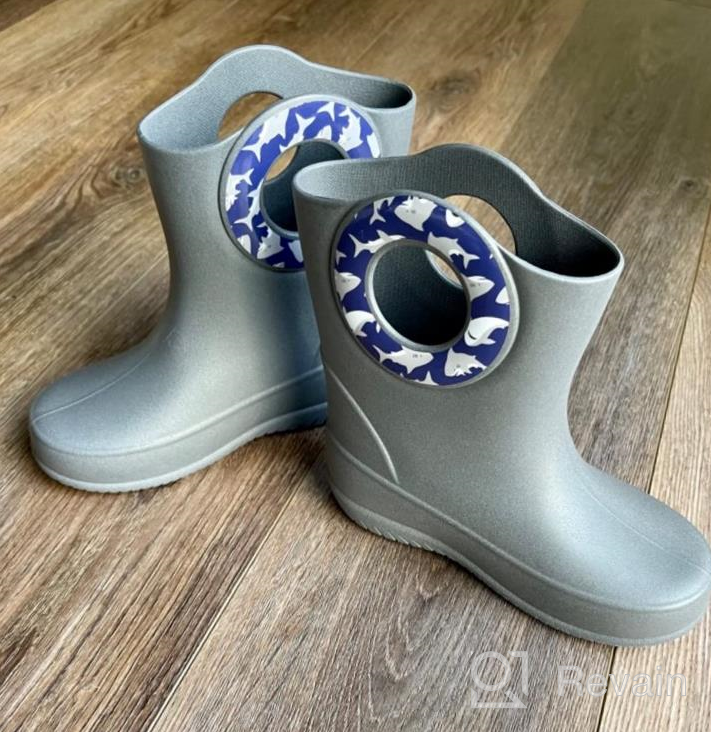 img 1 attached to USA-Made Okabashi Kids Kendall Rain Boot with Waterproof Design, Machine Washable Feature, Latex-Free, Easy-On Handles - Sustainable & SEO-Friendly review by Star Bell