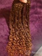 img 1 attached to 12 Inch ToyoTress Goddess Box Braid Crochet Hair - 8 Packs Of Pre-Looped Synthetic Braiding Hair Extensions In Natural Black (1B) With Curly Ends review by Kanika Costa