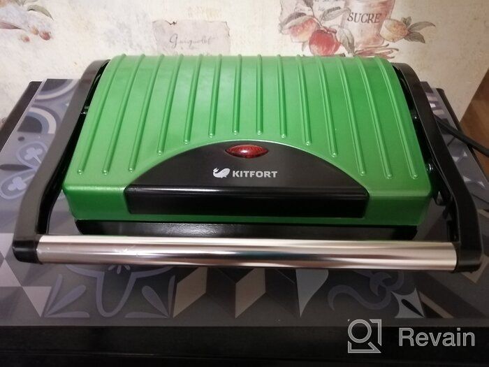 img 1 attached to Sandwich maker Kitfort KT-1609 Panini Maker, red review by Celina Kedzierska