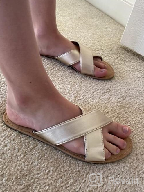 img 1 attached to Women'S Open Toe Flat Sandals, Casual Summer Slip-On Fashion Sandals By LUFFYMOMO review by Rob Sanchez