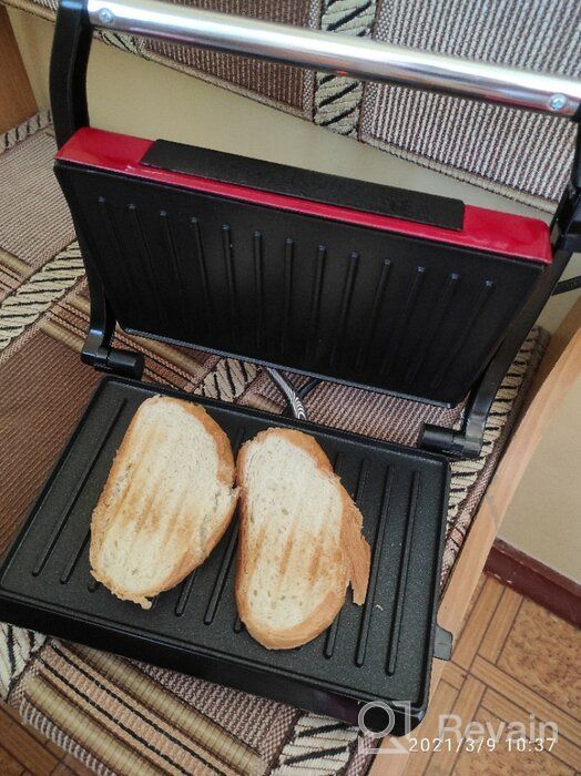 img 1 attached to Sandwich maker Kitfort KT-1609 Panini Maker, red review by Czesawa Czarnucha ᠌