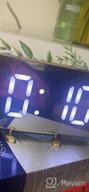 img 1 attached to Digital Clock For Heavy Sleepers - 8.7" LED Mirror Display, Loud Alarm & 7-Level Dimmer, Snooze Mode, Dual USB Ports | Modern Desk Clock For Living Room Bedroom Home Office review by Fernando Wolford