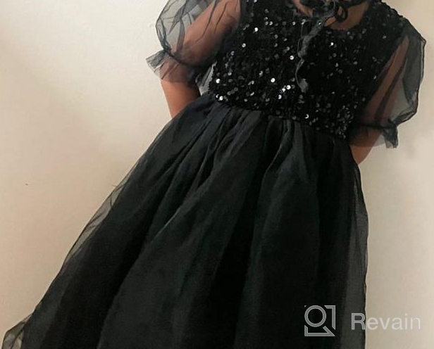 img 1 attached to Stunning Sequin Tulle Princess Pageant Sundress for Black Girls review by Trisha Green