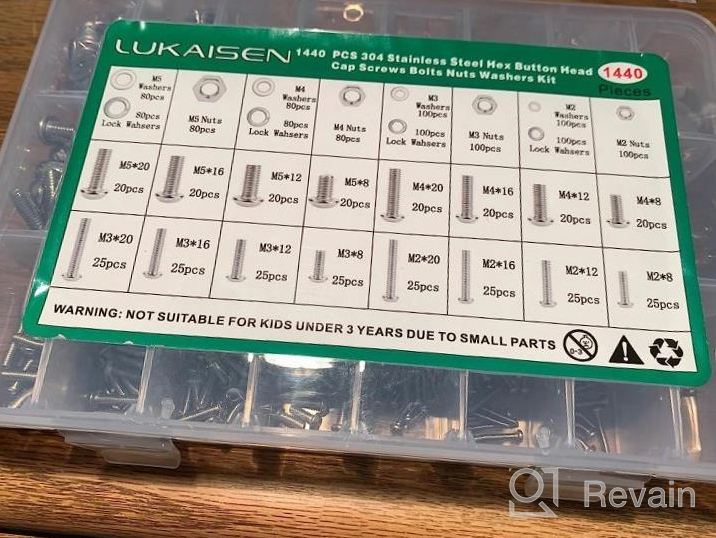 img 1 attached to Complete Stainless Steel Nuts And Bolts Assortment Kit With Hex Wrenches - A Must-Have For DIY And Industrial Projects review by Travis Rio