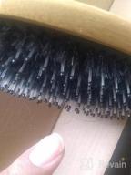 img 1 attached to BESTOOL Boar Bristle Hair Brush: Perfect For Detangling Thick, Fine & Curly Hair - For Women Men Kids! review by John Frazier