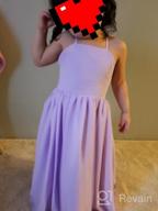 img 1 attached to Stunning Chiffon Formal Flower Dresses: Perfect Bridesmaid Attire for Girls review by Marvella Griffin