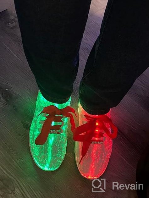 img 1 attached to 👟 Boys' Sneakers with Blinking Lights: Perfect for Festivals, Christmas, and Halloween review by Darius Slater