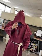 img 1 attached to Friar Medieval Hooded Monk Renaissance Priest Robe Costume Cosplay review by Erin Riley