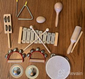 img 6 attached to Сет музыкальных инструментов для малышей, экологически чистый – международная деревянная музыкальная игрушка для детей и дошкольников с сумкой для хранения, идеально подходит для веселого и образовательного досуга