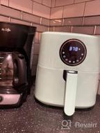 img 1 attached to CROWNFUL 5 Quart Air Fryer With LCD Digital Touch Screen And 7 Cooking Presets - Oilless Cooker With 53 Recipes, Nonstick Basket, 1500W ETL Listed (Black) review by Todd Wigfall