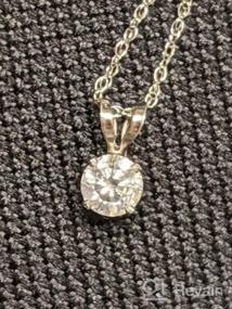 img 6 attached to 14K Gold 1/3 Ct Diamond Round-Cut Natural Solitaire Pendant Women'S Necklace 18" Chain