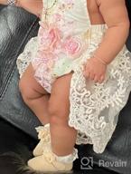 img 1 attached to Adorable Lace Embroidery Halter Jumpsuit For Newborn Baby Girls review by Robert Johnson