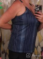 img 1 attached to Stay Stylish & Comfortable: SAUKOLE Women'S Summer V-Neck Stripe Tank Tops review by Kyle Brown