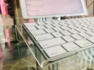img 1 attached to Clear Acrylic Tilted Keyboard Stand For Ergonomic Typing - Ideal For Office, Home And School review by Kaushik Hall