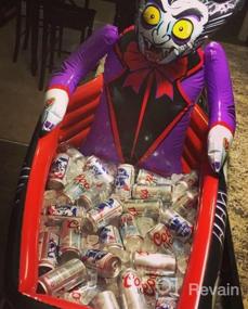 img 7 attached to Inflatable Vampire And Coffin Happy Halloween Drink Cooler - Holds Up To 48 12-Ounce Cans - 30" X 3' 6" - Perfect Party Beverage Holder With Multicolor Design