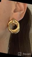 img 1 attached to 👂 HEIDKRUEGER Twisted Earrings: Stylish Round Double Circle Stud Earrings for Women & Girls review by Janet Bartling