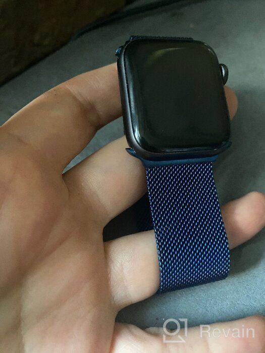 img 2 attached to Metal strap for Apple Watch Series 1, 2, 3, 4, 5, 6, SE, Milan loop, 38/40 mm, gold review by Aashit Akkineni ᠌