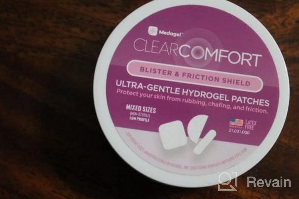 img 1 attached to Instant Cooling & Soothing Relief: ClearComfort Medagel Blister Prevention Hydrogel Patches For Heel & Foot Protection - 14 Mixed Size Patches review by Andre Young