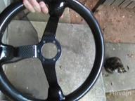 img 1 attached to Carbon Fiber Racing Steering Wheel By Hiwowsport review by Adam Johnson