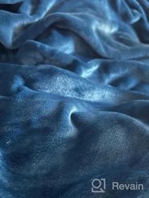 img 5 attached to Уютное одеяло размера «queen-size» из микроплюша для кровати и дивана, тепло из термофлиса, легкое и мягкое, 90x90 дюймов, шоколадно-коричневого оттенка - от EASELAND