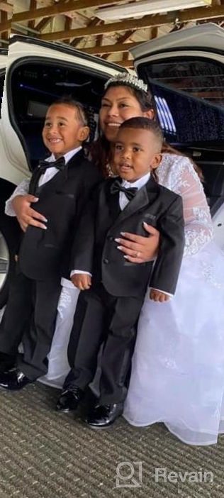 img 1 attached to Stylish and Contemporary Black n Bianco Boy's Modern Tuxedo Dresswear Set review by Jay Chenier