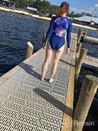 img 1 attached to 👙 AXESEA Women's Long Sleeve Rash Guard: Printed Zipper Surfing One Piece Swimsuit for UV UPF 50+ Sun Protection review by Tyler Bonnell