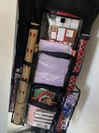 img 1 attached to Double-Sided Gift Wrap Organizer With Multiple Pockets - ProPik Wrapping Paper Storage Solution For Gift Bags Bows Ribbons, Fits 40" Rolls, 40"X17" Size In Black Seam review by Ronnie Dunn