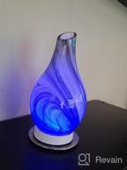 img 1 attached to Immerse Yourself In Aromatherapy Bliss With 120Ml Glass Diffuser; Ultrasonic Mist Humidifier With Timer Settings And Color Changing Lights In Blue For Ultimate Home Office And Bedroom Relaxation. review by Anthony Boylan
