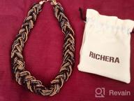 img 1 attached to Stunning RICHERA Hand Braided Short Choker Necklace: Perfect Party Wear Jewelry for Women and Girls review by Nestor Orbita