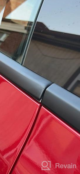 img 1 attached to Tesla Model 3 Window Trim Kit - Xipoo Fit Black Side Window Molding Trim (Glossy Black) review by James Baker